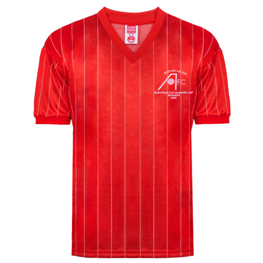 Maglia Retro Aberdeen 1965 – T-Shirt Calcio Ricamata Stemma Scozzese (S-2XL) Old School Football