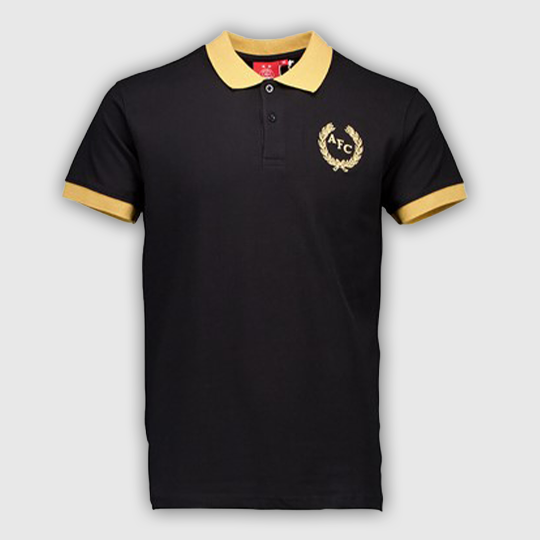 BLACK AND GOLD ADULT POLO SHIRT