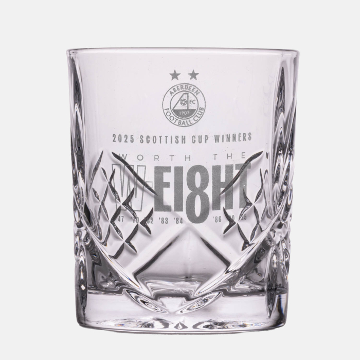W-EI8HT WINNERS CRYSTAL WHISKY GLASS