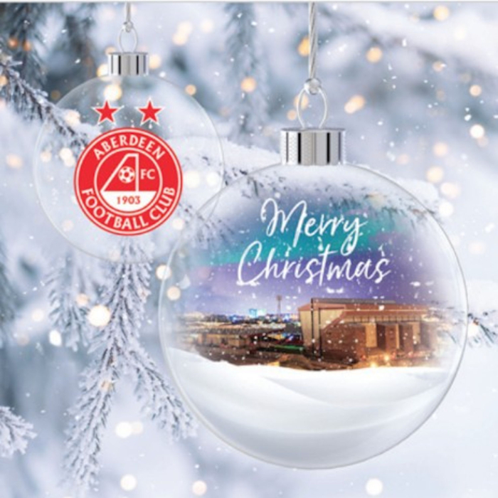 PITTODRIE XMAS BAUBLE CARD